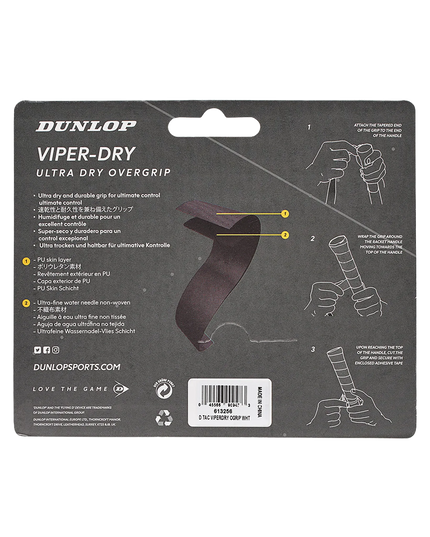 Dunlop Viper Dry Overgrip white back