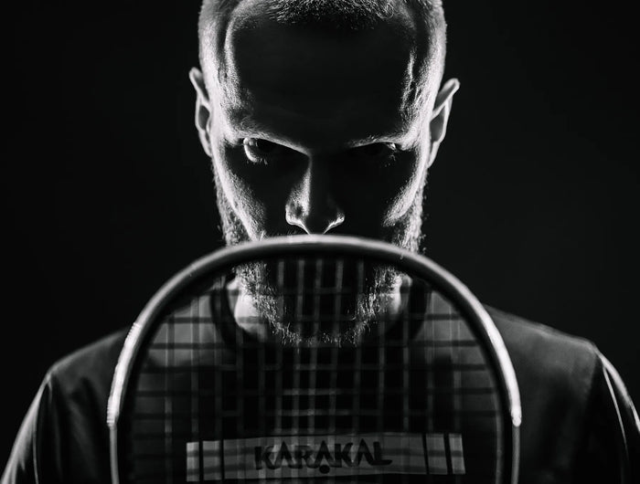banner Karakal squash rackets