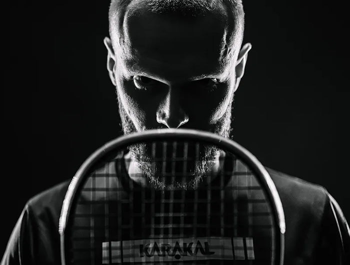 banner Karakal squash rackets mobile